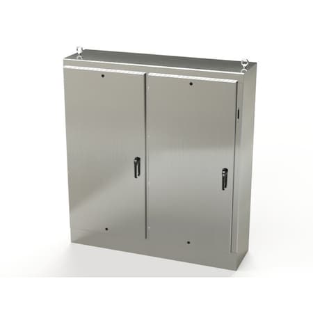 Saginaw Control & Engineering 3 Point Latch with Coinproof/Padlock Handle Electrical Enclosures, 72 in H, 18 in D, 65-3/4 in W SCE-72XM6618SS